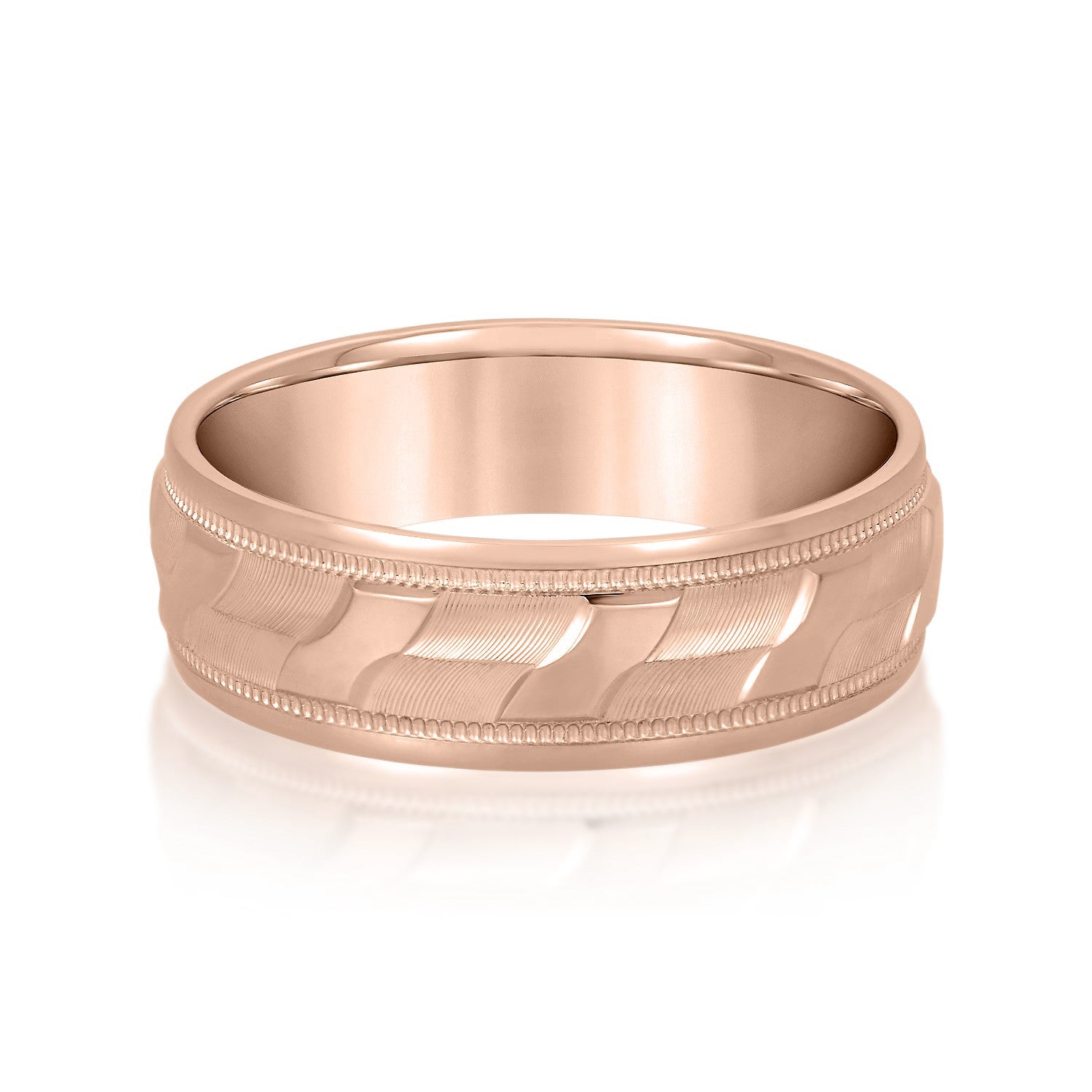 Men's Diagonal Waves Design Band-VIRABYANI
